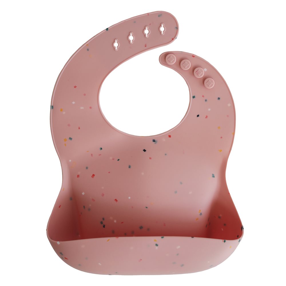 Angelicart - Mushie Silicone Bib Powder Pink Confetti
